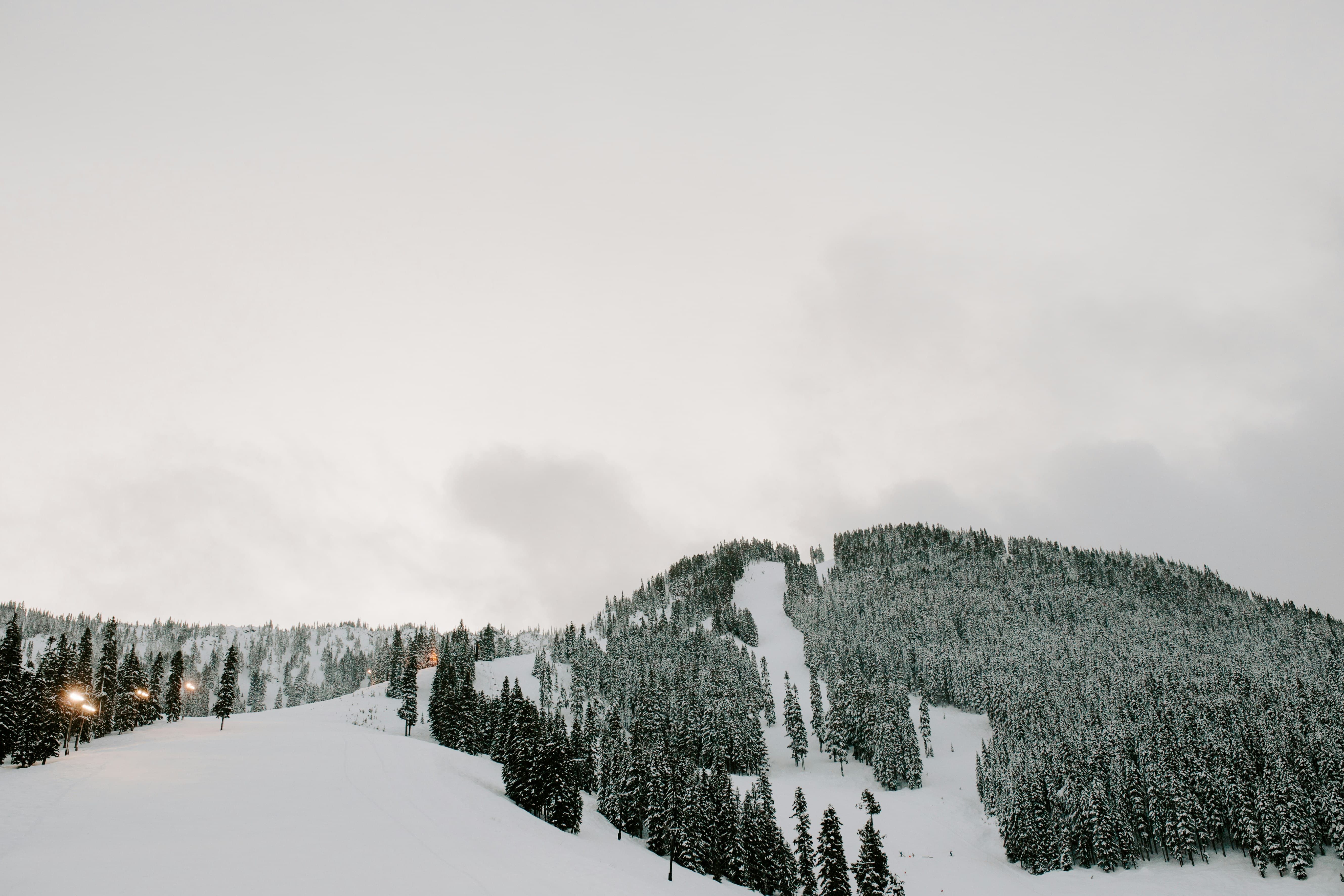 Snowy mountain landscape in Gastein